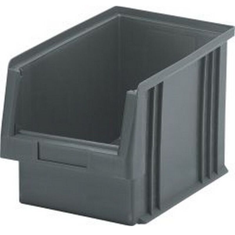 La-ka-pe - Bacs à bec, empilables, en polypropylène incassable, Taille : 2A, Dimensions 330/297 x 213 x 200 mm, Couleur gris