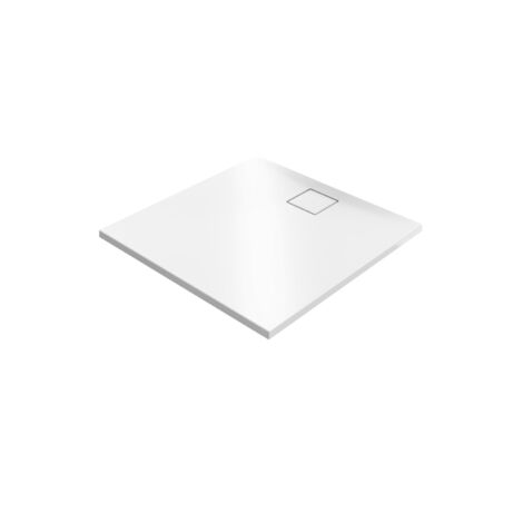 Bacs à douche Hüppe EasyFlat fonte minérale, 900x52x900 mm, blanc