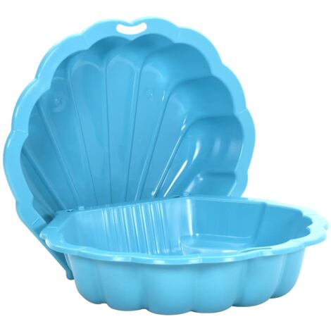 2x Bacs à Sable 77x87x21 cm Plastique Pataugeoire Jardin Bleu/Vert vidaXL