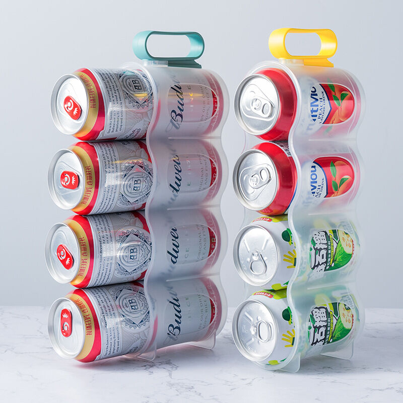 Xinuy - Bacs de rangement pour réfrigérateur, bacs de rangement pour distributeur de canettes, boîte de rangement pour canettes de soda pour