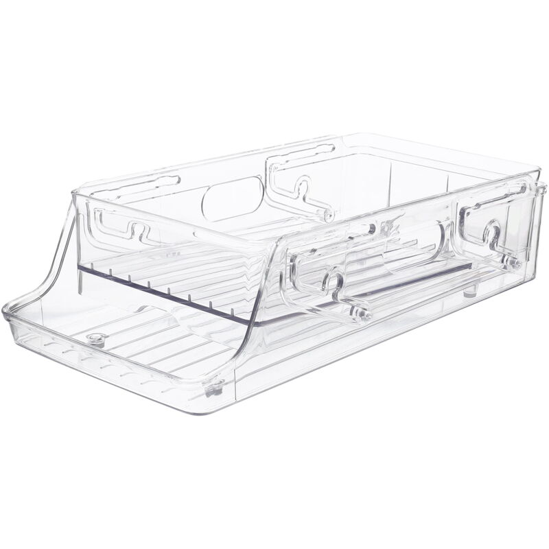 Feiyue - Bacs de rangement Réfrigérateur Mini conteneurs Organisateur de canettes de bière Support de canette transparent Boîte de rangement Tiroir