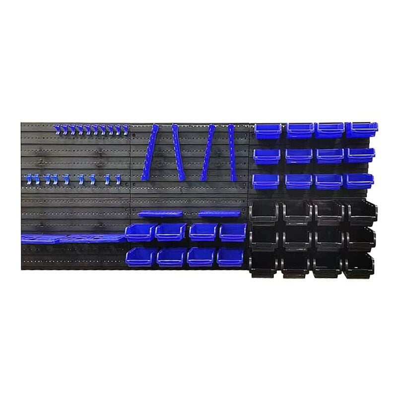 Estexo - Bacs gerbables Étagère murale 66 pièces Rangement d'outils Étagère d'atelier