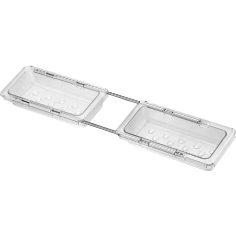 Bacs pvc elite - Décor : Incolore - Matériau : PVC - Profondeur réglable : 440 à 520 mm - Hauteur : 43 mm - Largeur : 98 mm - VIBO