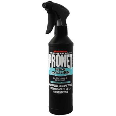 Désinfectant bactéricide pour climatisation 500 ml – Élimine salissures et mauvaises odeurs – Prêt à l'emploi – Normes EN1276/EN13697 – Pronet