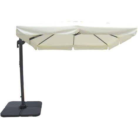BACTRUS - ombrellone da giardino decentrato 3 x 3 m