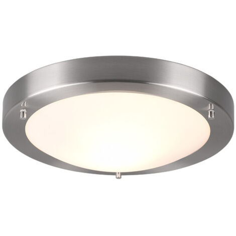 TRIO Silber mit Glas Opal Weiß Ø 31,5cm - Badlampen