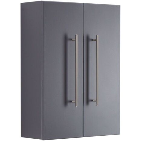 Bad-Hängeschrank LIBERTA-02 Badezimmerschrank in anthrazit seidenglanz B/H/T ca. 53/70/20cm