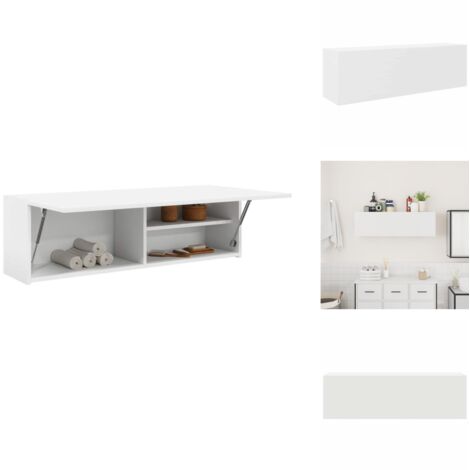Bad-Wandschrank Weiß 100x25x30 cm Holzwerkstoff - Bad-Wandschrank - Bad-Wandschränke - Bad-Hängeschrank - Hängeschrank Bad