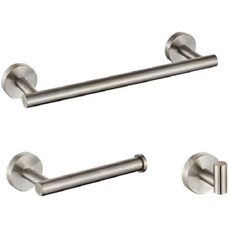 Badaccessoires-Set CHARLES aus gebürstetem Edelstahl
