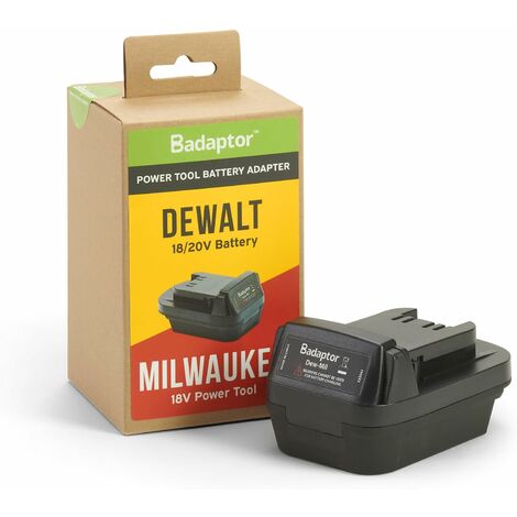 Badaptor 18V battery adapter compatible with DeWalt batteries For Milwaulki