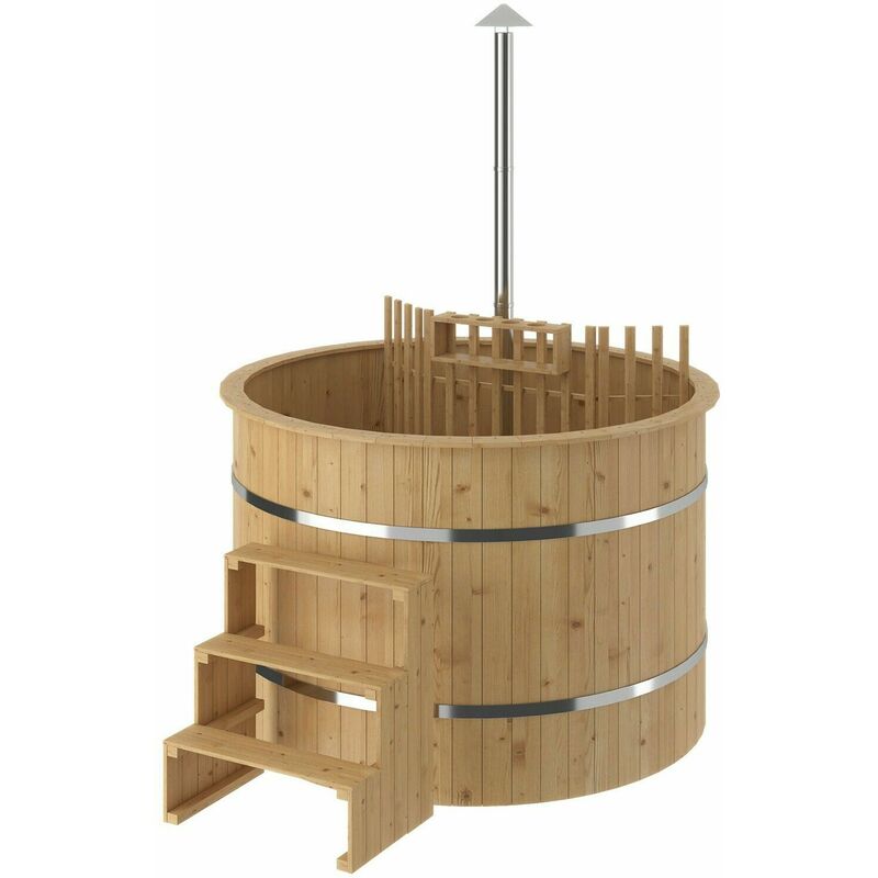 Roe Furniture Badefass Badetonne Badezuber Hot Tub Sauna Holzfass Tube Pot Pool 1,8m led  - Onlineshop ManoMano