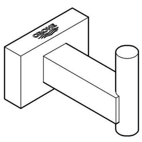 Bademantelhaken Essentials Cube 405111 Metall supersteel