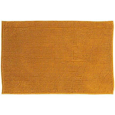 Badematte 50x80 cm colorama gelb - Chenille Teppich - senfgelb - Polyester - Abmessungen 80 -5x50 cm - 5 five simply smart - Senfgelb