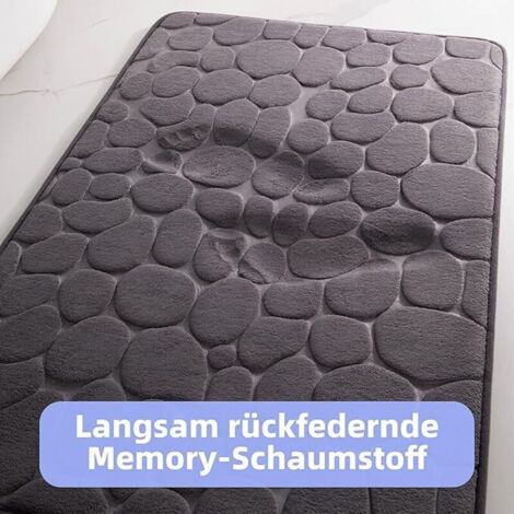 Badematte aus Memory-Schaum – Saugfähige Duschmatte – Badematte – Dekorativer Teppich – Rutschfest – für Badezimmer und Wohnzimmer