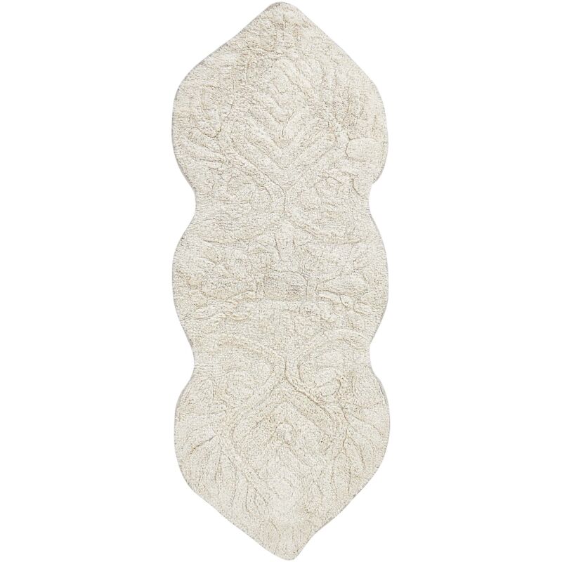 Beliani Badematte Canbar Hellbeige 150 X 60 Cm Baumwolle