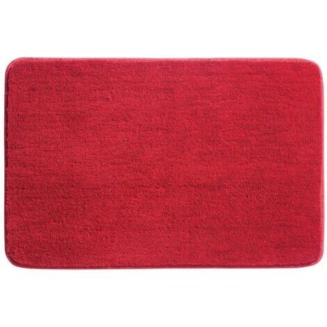 Badematte, rutschfeste, dicke Badematte, saugfähige Duschvorhangmatte, ultraweiche Mikrofaser-Bodenmatte, rot, 80 x 120 cm