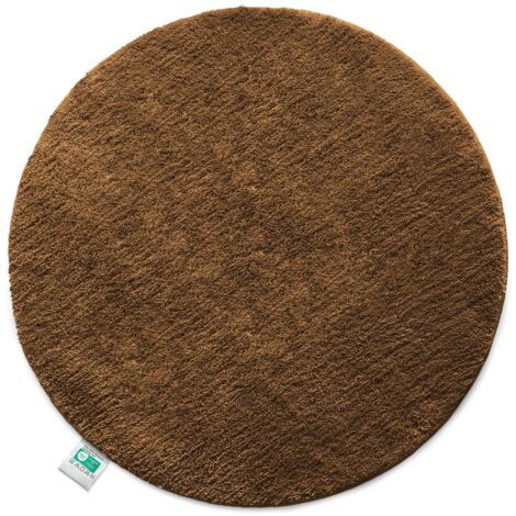 Badematte Sky Badteppich in Rund Braun 120 cm Durchmesser