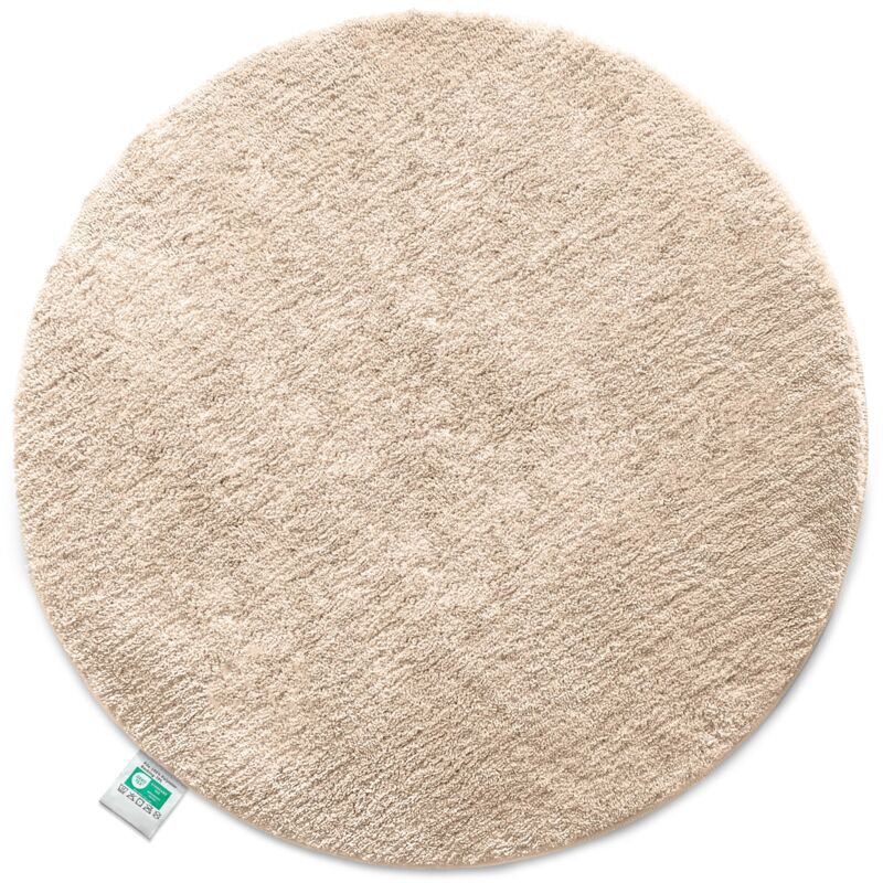 Floordirekt Badematte Sky Badteppich In Rund Beige 95 Cm Durchmesser