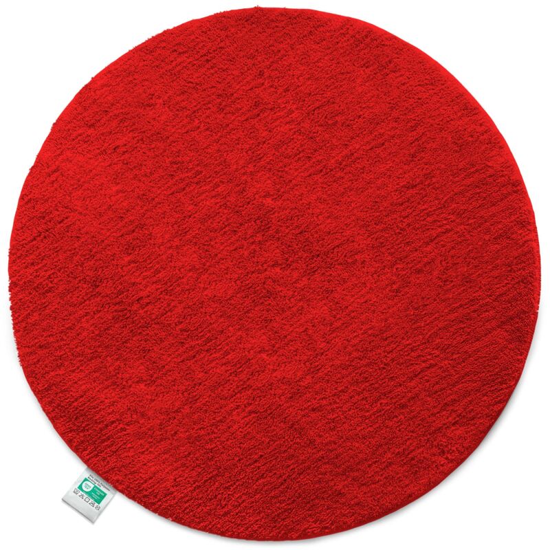 Floordirekt Badematte Sky Badteppich In Rund Rot 120 Cm Durchmesser