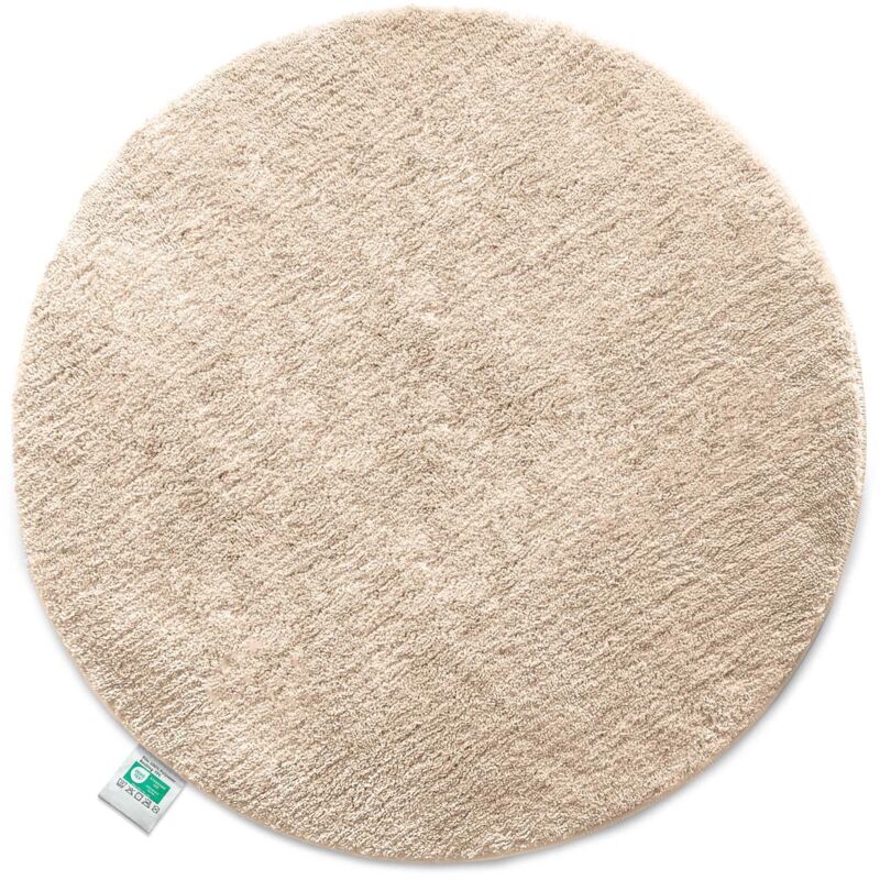 Floordirekt Badematte Sky Badteppich In Rund Beige 120 Cm Durchmesser