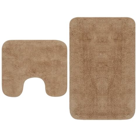 Badematten-Set 2-tlg. Stoff Beige
