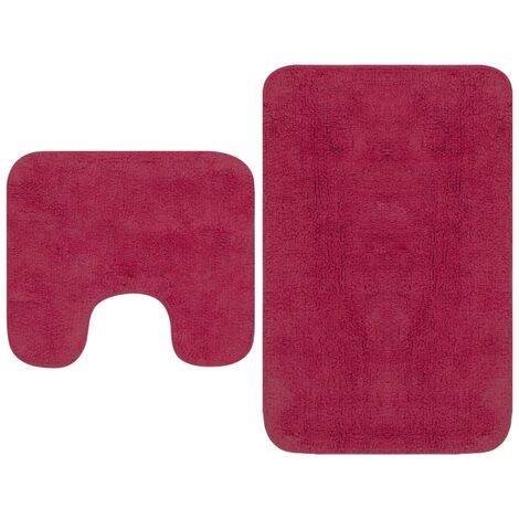 Badematten-Set 2-tlg. Stoff Fuchsia
