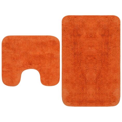 Badematten-Set 2-tlg. Stoff Orange