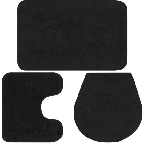 vidaXL Badematten-Set 3-tlg. Stoff