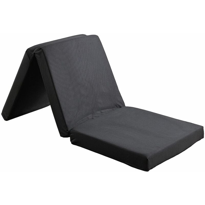 Visco Therapy - Badenia Guest Folding Mattress 3pcs Folding Day Bed/Futon Mattress - Black - Black