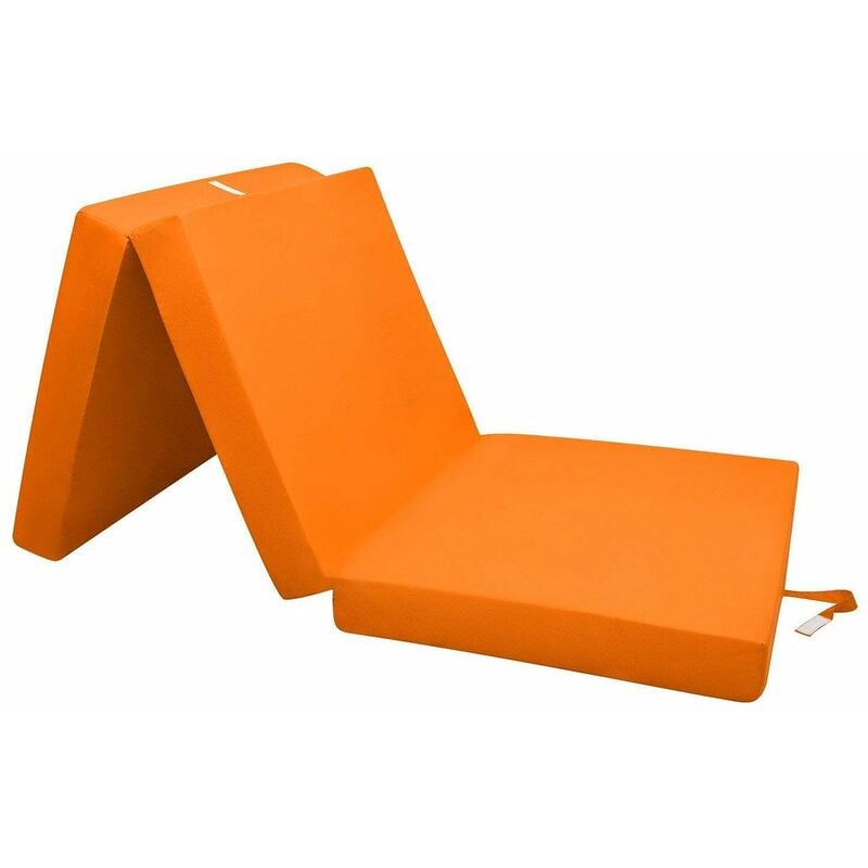 Visco Therapy - Badenia Guest Folding Mattress 3pcs Folding Day Bed/Futon Mattress - Orange - Orange