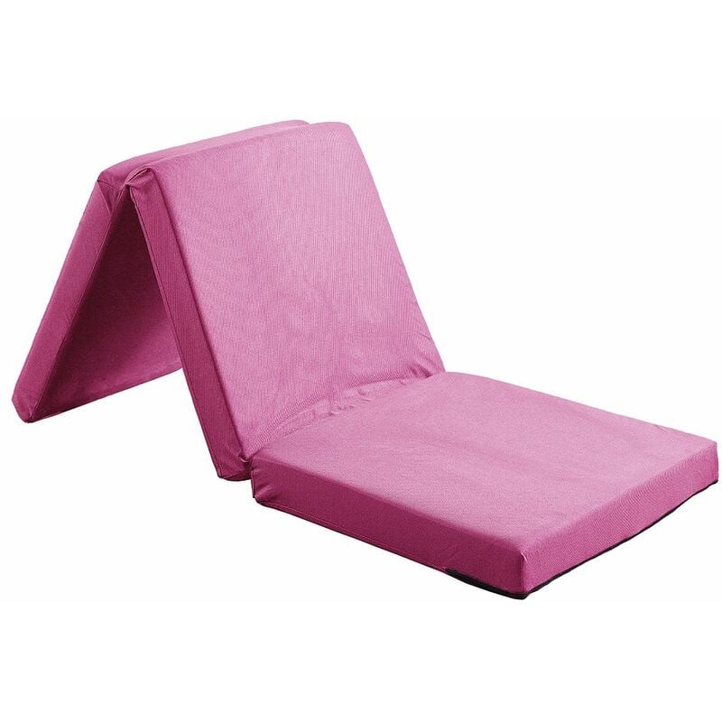 Visco Therapy - Badenia Guest Folding Mattress 3pcs Folding Day Bed/Futon Mattress - Pink - Pink