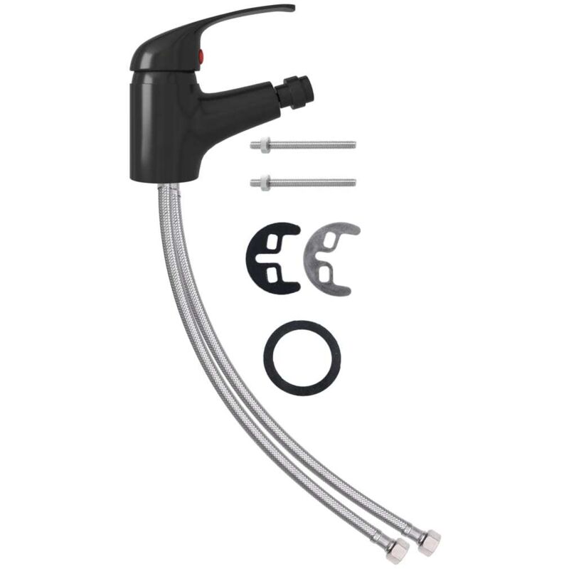 Badezimmer Bidet Mischbatterie Schwarz 13x12 Cm Vidaxl