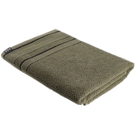 Badetuch 70x130 cm 100% baumwolle - khaki schwarz - Tendance