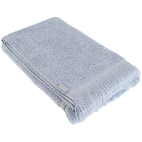 Badetuch 70x130 cm 100% baumwolle mit fransen - hellblau - Tendance