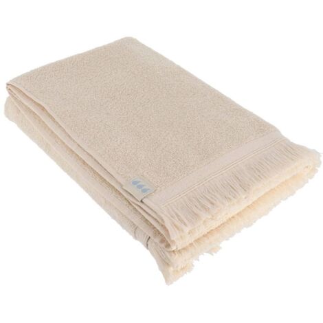 Badetuch 70x130 cm 100% baumwolle mit fransen - naturfarben - Tendance