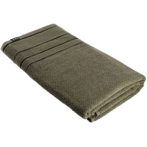 Badetuch 90x150 cm 100% baumwolle - khaki schwarz - Tendance