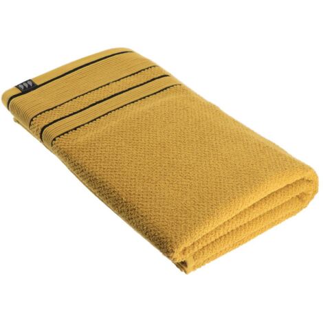 Badetuch 90x150 cm 100% baumwolle - schwarzes ocker - Tendance