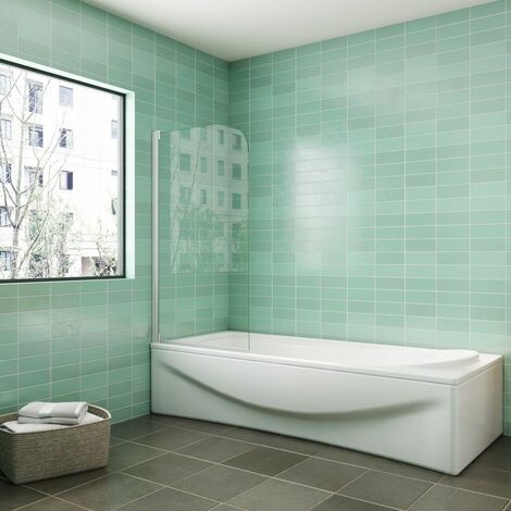 Badewanne Drehen 90° Trennwand 80 x 140cm Duschabtrennung 4mm Glas