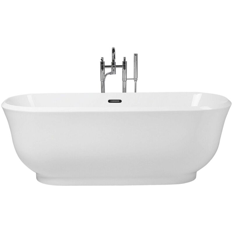 Beliani Freistehende Badewanne Tesoro 170 X 77 Cm Weiß