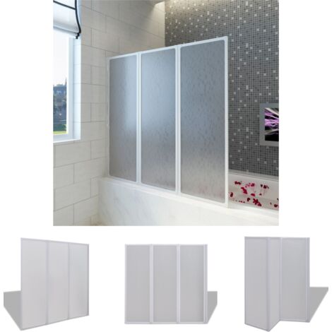 Badewannen Faltwand Duschabtrennung 141 x 132 cm -  Duschkabinen & -türen