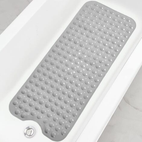 Badewannen- und Duschmatten, extra lange, rutschfeste Badematte (99 x 41 cm), maschinenwaschbare Badewannenmatte mit Saugnäpfen und Abflusslöchern für das Badezimmer