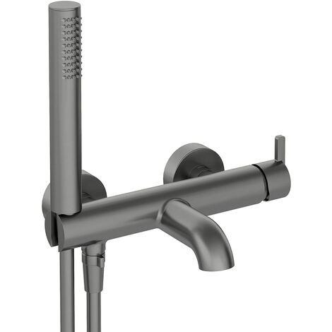 Badewannenarmatur mit Duschset, titaniumfarben, SILIA-30