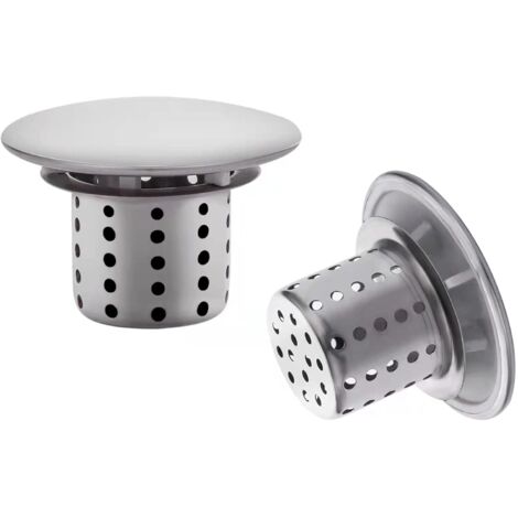 Badewannenfilter, 4,6 cm Haarfänger Duschfilter, 2 Stück Abfluss-Haarfänger Edelstahl für Badezimmer Waschbecken, Badewannenfilter