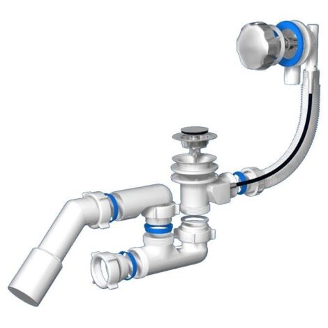 BADEWANNENSIPHON MIT ÜBERLAUF MIT GRIFF 50 mm