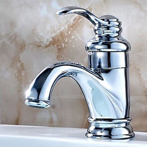 LOOKSHOP Badezimmer-Armatur in europäischem Design, integriertes Mischventil, verchromt