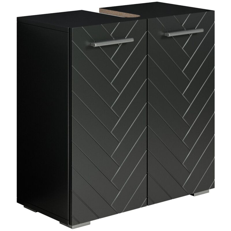 Badplaats - Waschbecken-unterschrank Jupiter 60 X 30 X 60 Cm – Mattschwarz –
