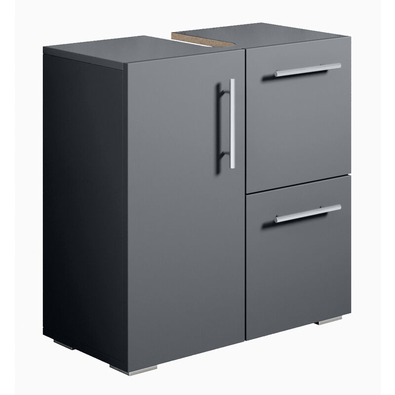 Badezimmer Badmöbel Mars 60cm Unterschrank Badmöbelset Badschrank Anthrazit