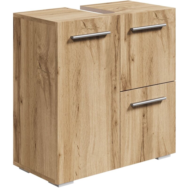 Badplaats Badezimmer Badmöbel Mars 60cm - Eiche - Unterschrank Badmöbelset