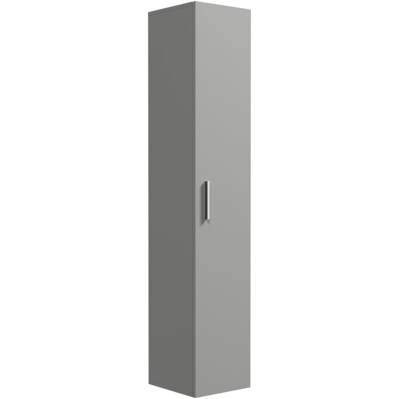 Badplaats - Badezimmer Badschrank Pluto 150cm - Matt Grau - Hängende Hohe Sä