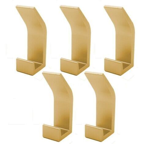 Badezimmer-Hakenleiste, 5 Stück, Handtuchhaken, Wandhaken, Kleiderhaken, Wand aus Edelstahl, rostfrei, Haken für Badezimmer, Toilette, Handtuchhalter, Küche, Büro